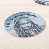 Waarom is de Rum altijd weg? Ronde Kartonnen Onderzetter (Gebogen)