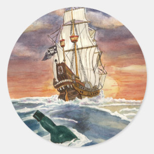 Waarom is de rum weg? ronde sticker