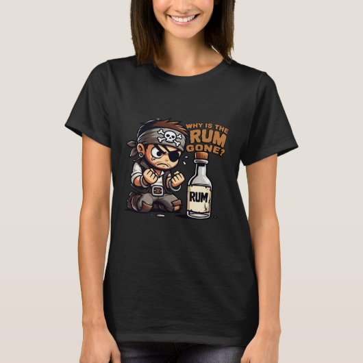 Waarom is de rum weg? t-shirt (Voorkant)