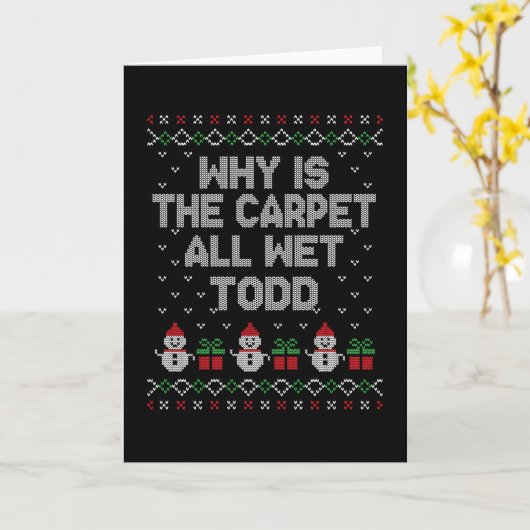 Waarom is het tapijt helemaal nat, Todd? Kaart (Gele Bloem)