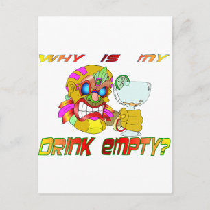 Waarom is mijn Drink Lege? Briefkaart