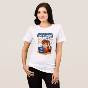 Waarom is mijn WiFi zo traag?! – Grappige Bufferin Tri-Blend Shirt