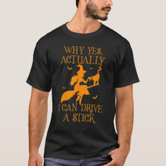 Waarom Ja Eigenlijk Kan Ik Een Stok Heks Hallowe T-shirt