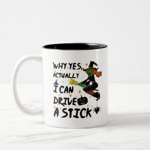 Waarom Ja Eigenlijk Kan Ik Een Stok Sturen Grappig Tweekleurige Koffiemok