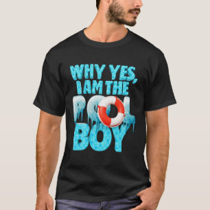 Waarom Ja Ik Ben De Zwembad Jongen Zwemmer Zwemmen T-shirt