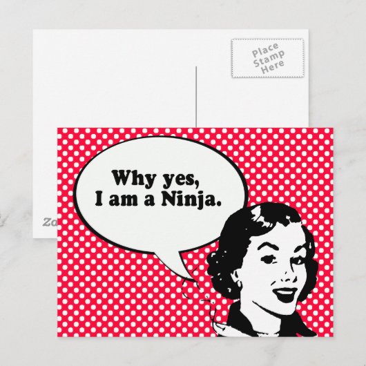 WAAROM JA, IK BEN EEN NINJA. BRIEFKAART (Voorkant / Achterkant)
