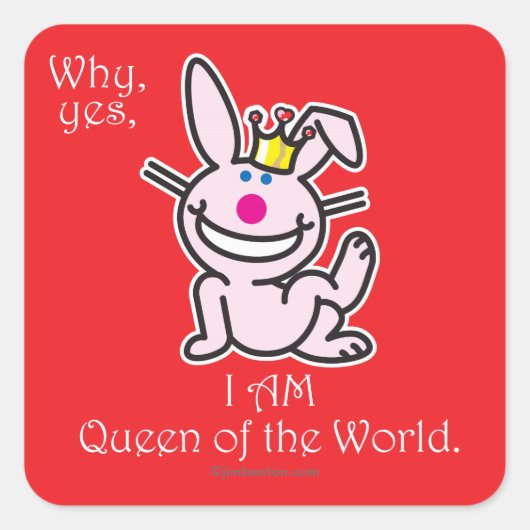 Waarom ja vierkante sticker (Voorkant)