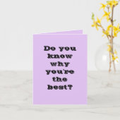 Waarom je de beste (grap) verjaardag Kaart bent (Gele Bloem)