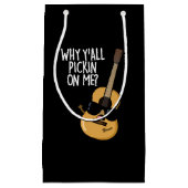 Waarom jullie me allemaal oppakken Grappige Gitaar Klein Cadeauzakje (Voorkant)