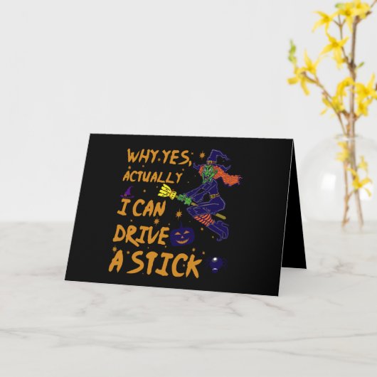 Waarom kan ik eigenlijk een kleine grappige heks b kaart (Gele Bloem)