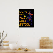 Waarom kan ik eigenlijk een kleine grappige heks b poster (Keuken)