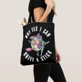 Waarom kan ik rijden met een grappige heks-cadeaut tote bag (Dichtbij)