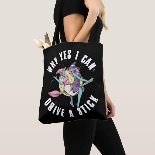 Waarom kan ik rijden met een grappige heks-cadeaut tote bag (Dichtbij)