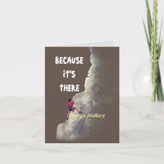 Waarom klimmen? - Omdat het er is Kaart (Voorkant)
