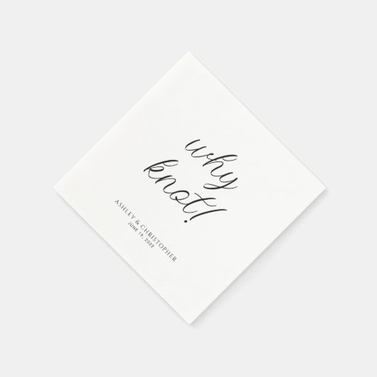 Waarom knoop! Minimale typografische cocktail Servet (Hoek)
