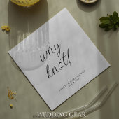 Waarom knoop! Minimale typografische cocktail Servet