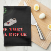 Waarom koken gazonbowlers, grappig theedoek (Quarter Fold)