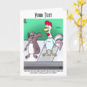 Waarom kruisen eekhoorns wegen Wenskaart Kaart (Gele Bloem)