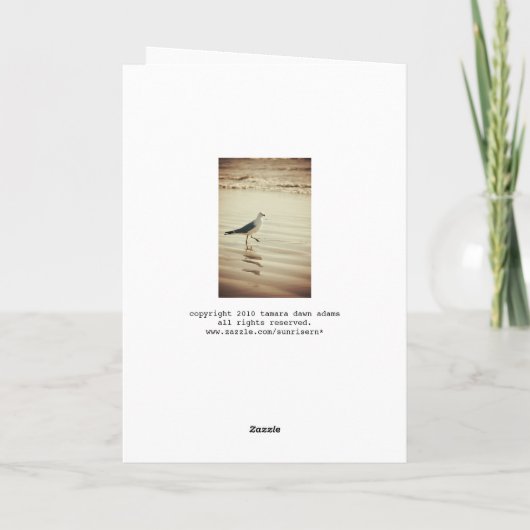 Waarom kruiste de zeemeeuw het strand? Birthday-ka Kaart (Achterkant)