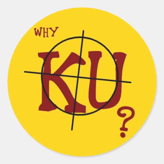 Waarom KU? 20 ronde Stickers (Voorkant)