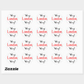 Waarom Londen, waarom? Ronde Sticker (Vel)