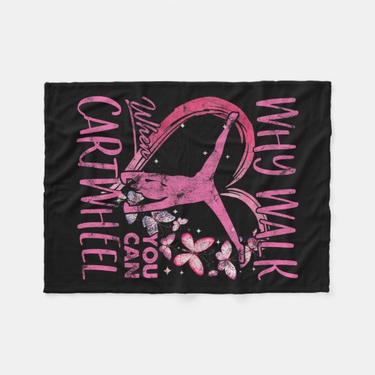 Waarom loop je als je gymnastiekgymnastiek kan car fleece deken (Voorkant (Horizontaal))