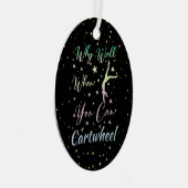 Waarom loop je als je touwgymnastiek kan dragen metalen ornament (Voorkant Rechts)