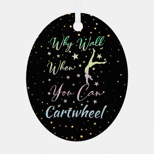 Waarom loop je als je touwgymnastiek kan dragen metalen ornament (Achterkant)