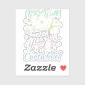 Waarom loop je als je touwgymnastiek kan dragen sticker (Vel)