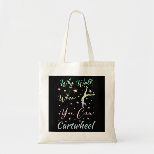 Waarom loop je als je touwgymnastiek kan dragen tote bag (Voorkant)