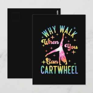 Waarom lopen als je een draai kan maken briefkaart