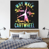 Waarom lopen als je een draai kan maken canvas afdruk (Insitu (Slaapkamer))