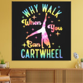 Waarom lopen als je een draai kan maken canvas afdruk (Insitu (Woonkamer))