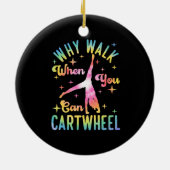 Waarom lopen als je een draai kan maken keramisch ornament (Achterkant)