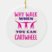 Waarom lopen als je een draai kan maken keramisch ornament (Achterkant)