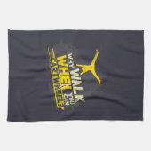 Waarom lopen als je een draai kan maken theedoek (Horizontaal)