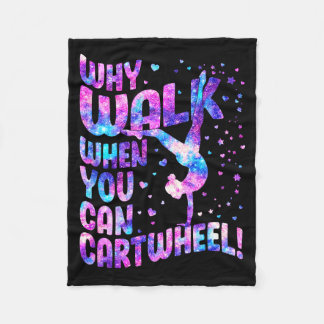 Waarom lopen als je kan radslag turnen vrouwen G Fleece Deken
