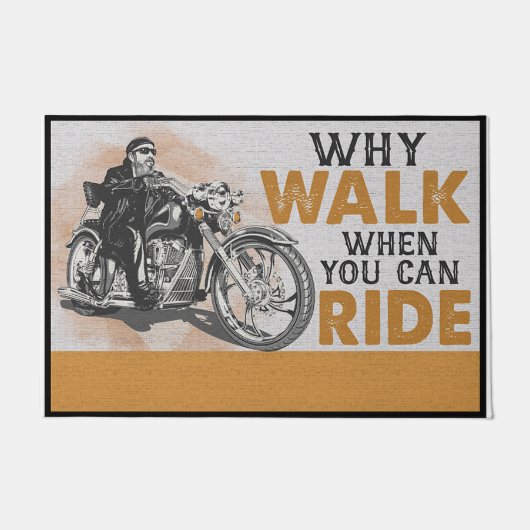 Waarom lopen als je kan rijden deurmat (Voorkant)