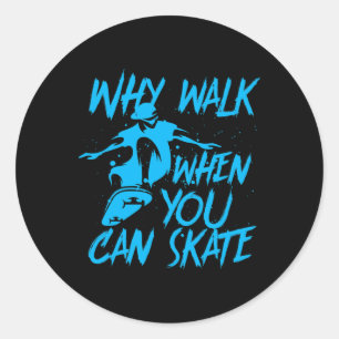 Waarom Lopen Als Je Kun Schaatsen Cool Schaatser S Ronde Sticker