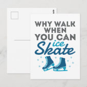 Waarom lopen als je kunt Schaatsen Briefkaart (Voorkant / Achterkant)