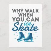 Waarom lopen als je kunt Schaatsen Briefkaart (Voorkant)