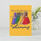 Waarom lopen als je mijn buikdansers kan schimmen kaart (Staand voorkant)