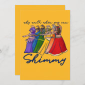 Waarom lopen als je mijn buikdansers kan schimmen kaart (Voorkant / Achterkant)