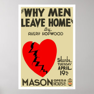 Waarom Mannen startpunt 1938 WPA verlaten Poster