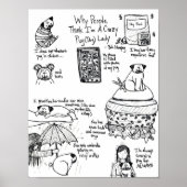 Waarom mensen denken dat ik een gekke Pug Lady ben Poster (Voorkant)