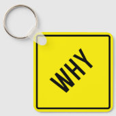 Waarom Metal Square Sleutelhanger (Voorkant)