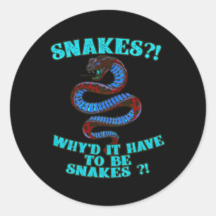 Waarom moet het slangen zijn, Nerd Geek Ronde Sticker