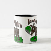 Waarom niet een ezel zoals ik tweekleurige koffiemok (Center)