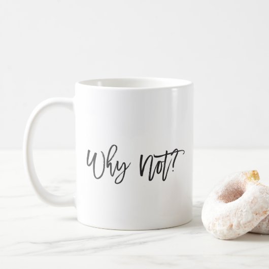 Waarom niet? Inspirerend Mok van typografie (Met donut)
