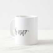 Waarom niet? Inspirerend Mok van typografie (Voorkant links)